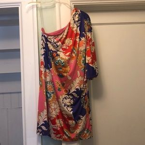 Colorful One shoulder Mini dress